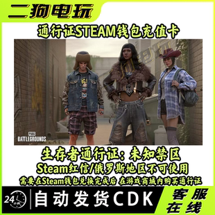 PUBG绝地求生生存者通行证未知禁区Steam钱包兑换码