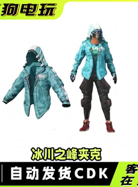 PUBG绝地求生冰川夹克吃鸡冰川风衣夹克外套蓝色夹克皮肤cdk