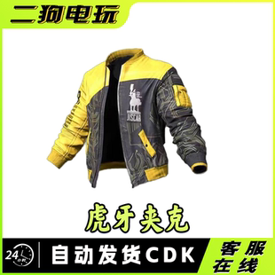 绝地求生PUBG虎牙夹克联名永久道具鸡斯卡黄色道具吃鸡CDK