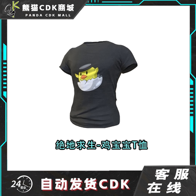 PUBG绝地求生鸡宝宝T恤Steam绝地求生小鸡T恤上衣皮肤CDK兑换码