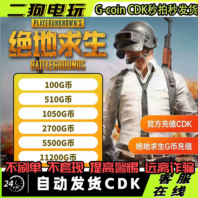 绝地求生PUBGG币cdk兑换激活码吃鸡皮肤点卷官方充值CDKg