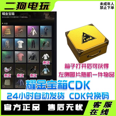 PUBG绝地求生耀金宝箱白东南亚宝箱CDK激活码兑换码