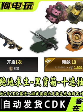 PUBG绝地求生皮肤藏匿处十连抽G币包CDK新春武器黑货箱M416平底锅