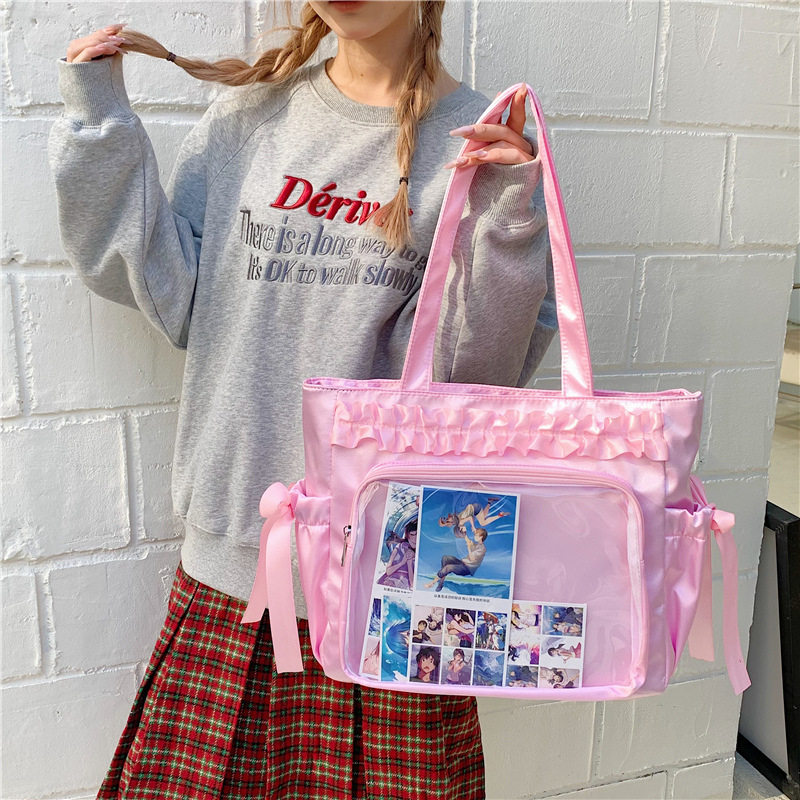 少女可爱蝴蝶结痛包日韩风单肩包