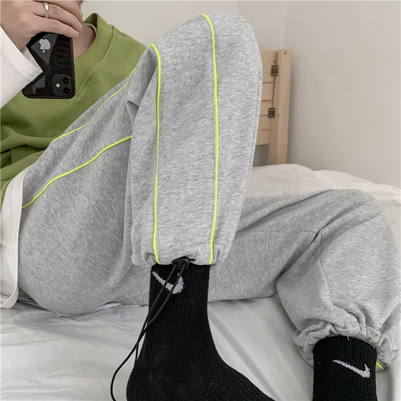 Men's and women's men's and women's Unisex sports pants loose grey drop feeling guard pants fashion brand nine point Harem Pants