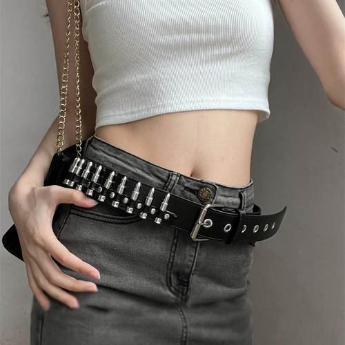 男女子弹腰带时尚百搭个性