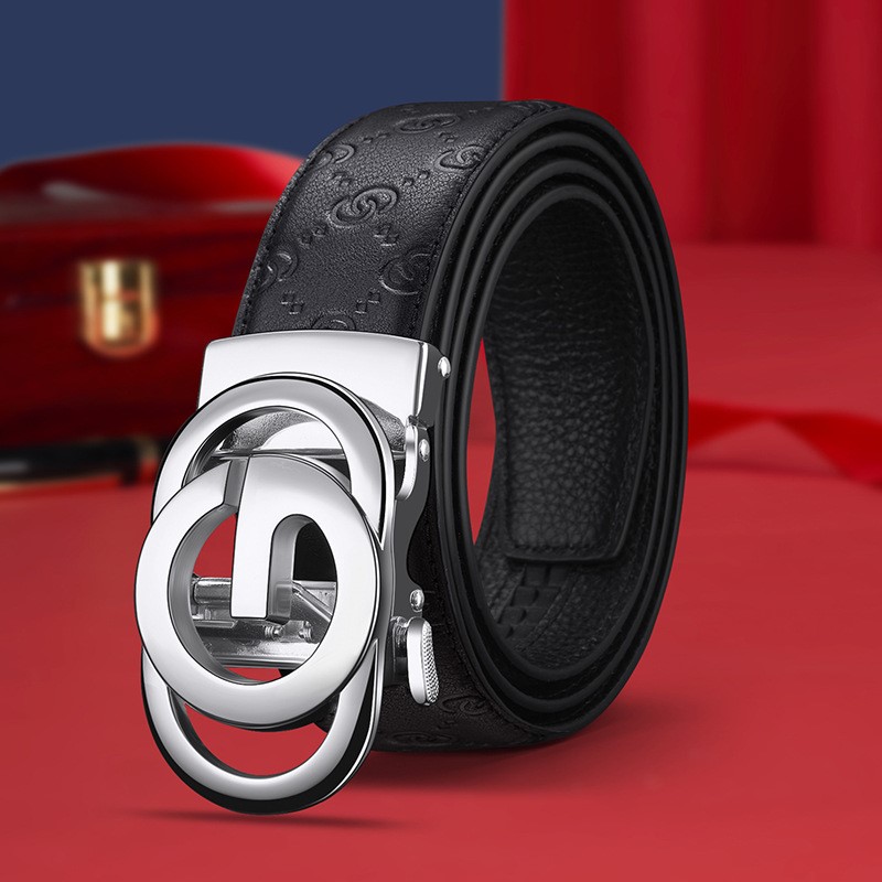 高档皮带百搭自动扣男士腰带
