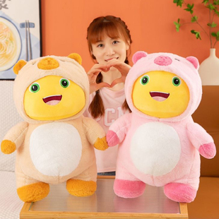 网红爆火玩具带帽奶龙毛绒公仔水豚玩偶睡觉抱枕女生日礼物送儿童