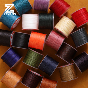涤纶蜡线 0.5mm25米 皮革缝纫线可烧结6股 不散股蜡线 手缝圆蜡线