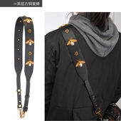 mk蜜蜂包带女士包包配件带宽肩带替换可调节斜挎包带黑色加宽包带