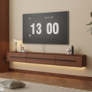 实木悬空电视柜中古客厅家用小户型简约悬浮壁挂收纳储物电视机柜