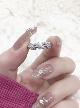 缠绕戒指ins蕾丝小众设计女