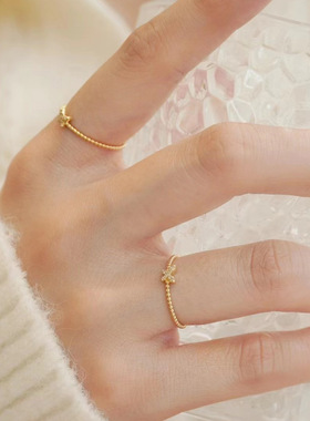 韩版小众蝴蝶戒指ins轻奢女