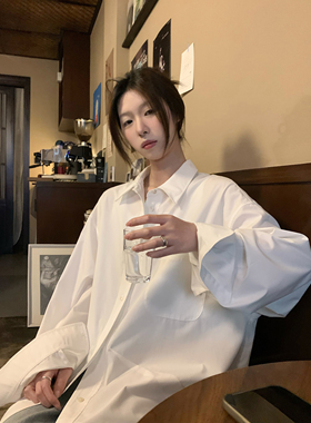 HVIVI 春季新款设计感白衬衫通勤简约韩系休闲百搭叠穿气质衬衫女