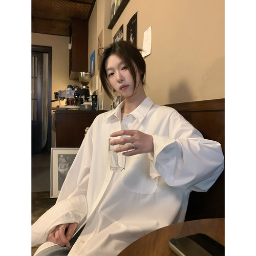 设计感衬衫通勤百搭叠穿衬衣女