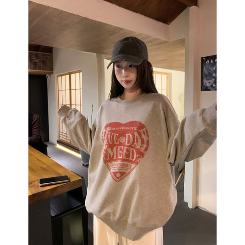 设计款长袖T大廓形套头叠穿上衣