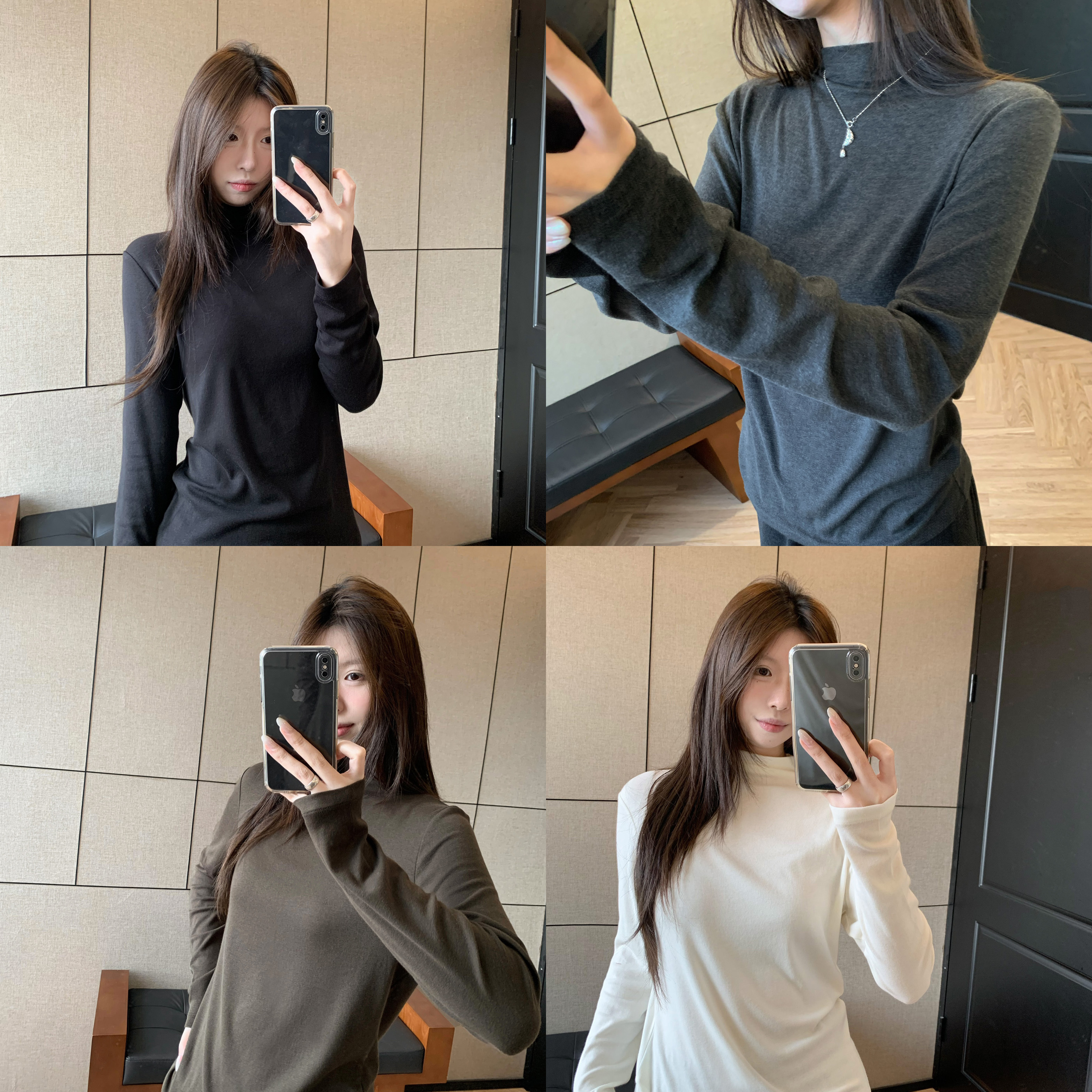 高领保暖长袖T恤打底衫