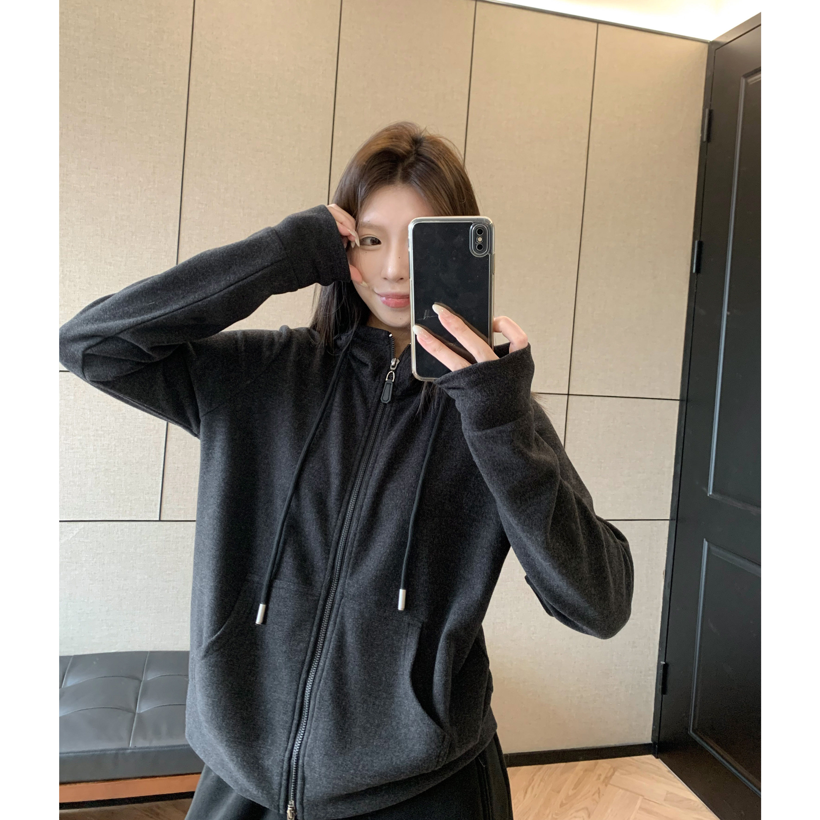 HVIVI 保暖自发热 软糯露指帽衫女短款拉链卫衣秋冬显瘦打底上衣,女装/女士精品,短外套,淘宝优惠券,粉丝福利购,淘宝优惠卷