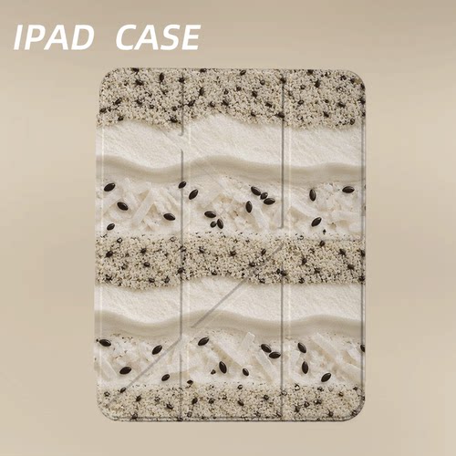 原创简约芝麻椰浪iPad2025新款11代苹果Air7防弯Y折ipad壳三折第9代平板壳11寸Pro亚克力适用mini7带笔槽