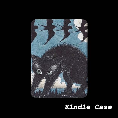 原创黑鸟黑猫KindlePaperwhite6/5/4/3电子书磁吸保护套658青春版拆分汉王clear6适用neo3掌阅light4休眠