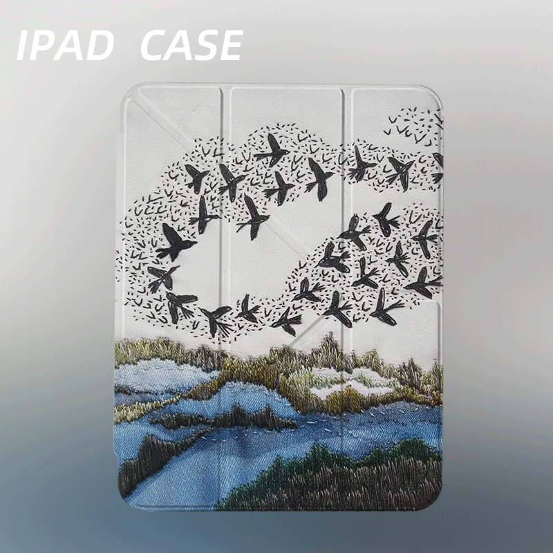 原创小众艺术飞鸟iPad2025新款11代苹果Air7防弯Y折ipad壳三折第9代平板壳11寸Pro亚克力适用mini7带笔槽,3C数码配件,平板电脑保护套/壳,淘宝优惠券,粉丝福利购,淘宝优惠卷