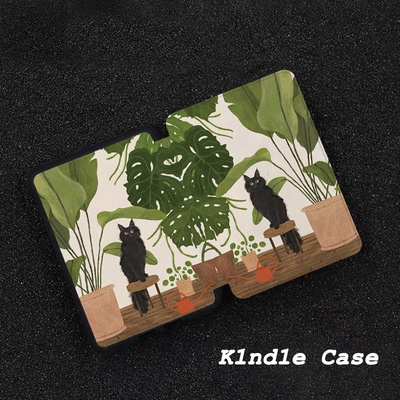 原创植间黑猫适用kindle7代电子书保护套kpw123软壳958防摔带休眠