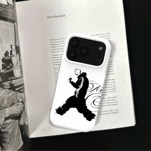 原创小众嘻哈剪影iPhone18pro手机壳磁吸17p软壳亮面15半包壳苹果14promax全包磨砂硬壳适用三星s24S25