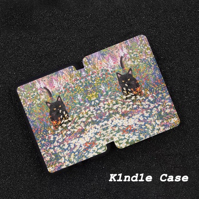 原创花中黑猫适用kindle7代电子书保护套kpw123软壳958防摔带休眠