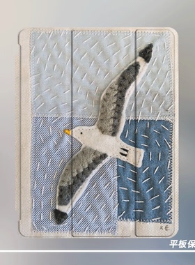 【旋转壳】小众拼接飞鸟iPad8/11代2025新款适用于苹果Air7三折防弯壳24款Pro11寸air6平板亚克力mini6带笔槽