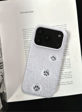 原创小众可爱雪地猫爪iPhone17pro手机壳磁吸16p软壳亮面14半包壳苹果15promax全包磨砂硬壳适用三星s24S25