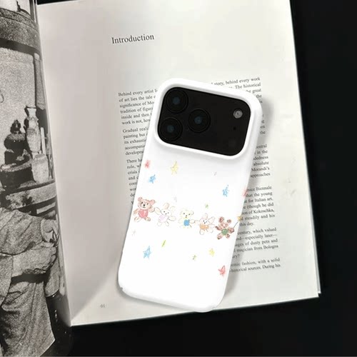 原创可爱彩星伙伴iPhone17pro手机壳磁吸16p软壳亮面14半包壳苹果15promax全包磨砂硬壳适用三星s24S25