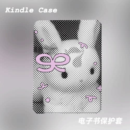 小众像素兔子适用kindle7代电子书保护套kpw123软壳958防摔带休眠