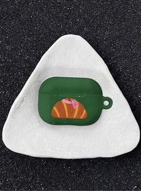 原创可爱面包适用于airpods4代苹果耳机保护套airpodspro3/airpods3/2耳机保护壳亮面