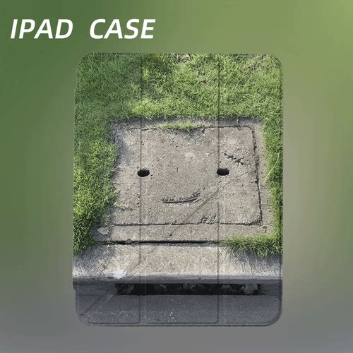原创可爱方脸微笑iPad2025新款11代苹果Air7防弯Y折ipad壳三折第9代平板壳11寸Pro亚克力适用mini7带笔槽