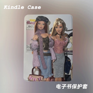 小众土酷女孩适用kindle7代电子书保护套kpw123软壳958防摔带休眠