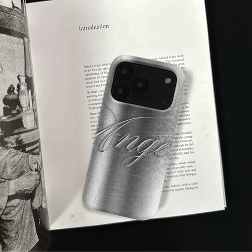 原创高级感金属天使iPhone18pro手机壳磁吸17p软壳亮面15半包壳苹果14promax全包磨砂硬壳适用三星s24S25