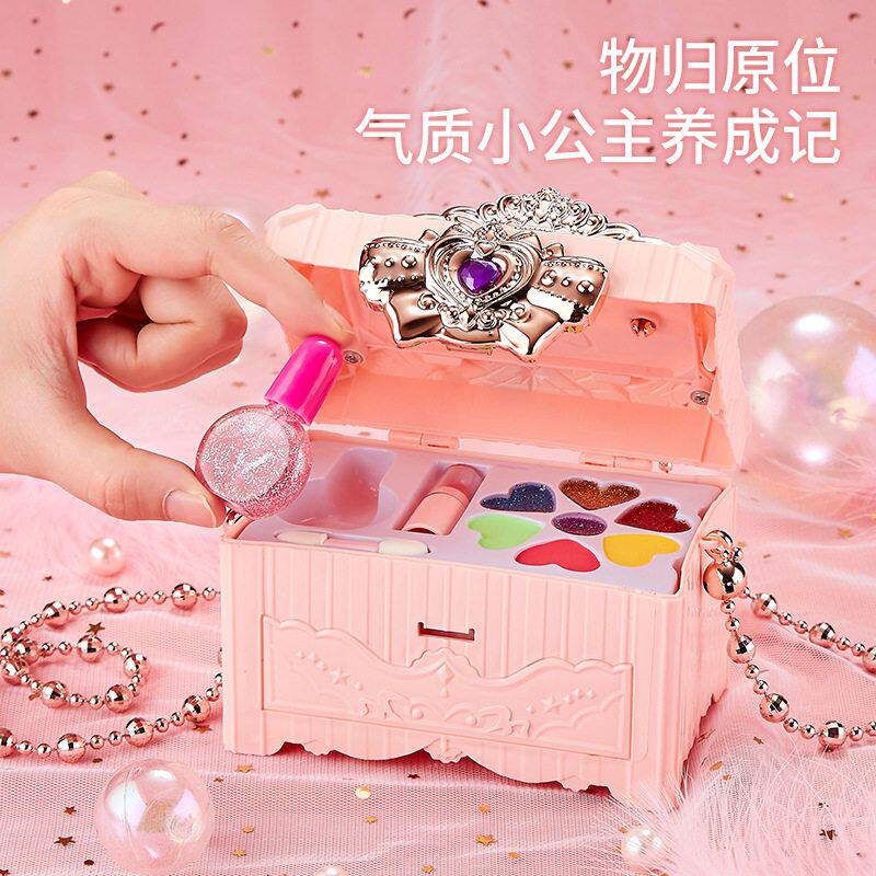 儿童化妆品口红玩具345-6岁套装女孩彩妆盒仿真过家家新款礼物