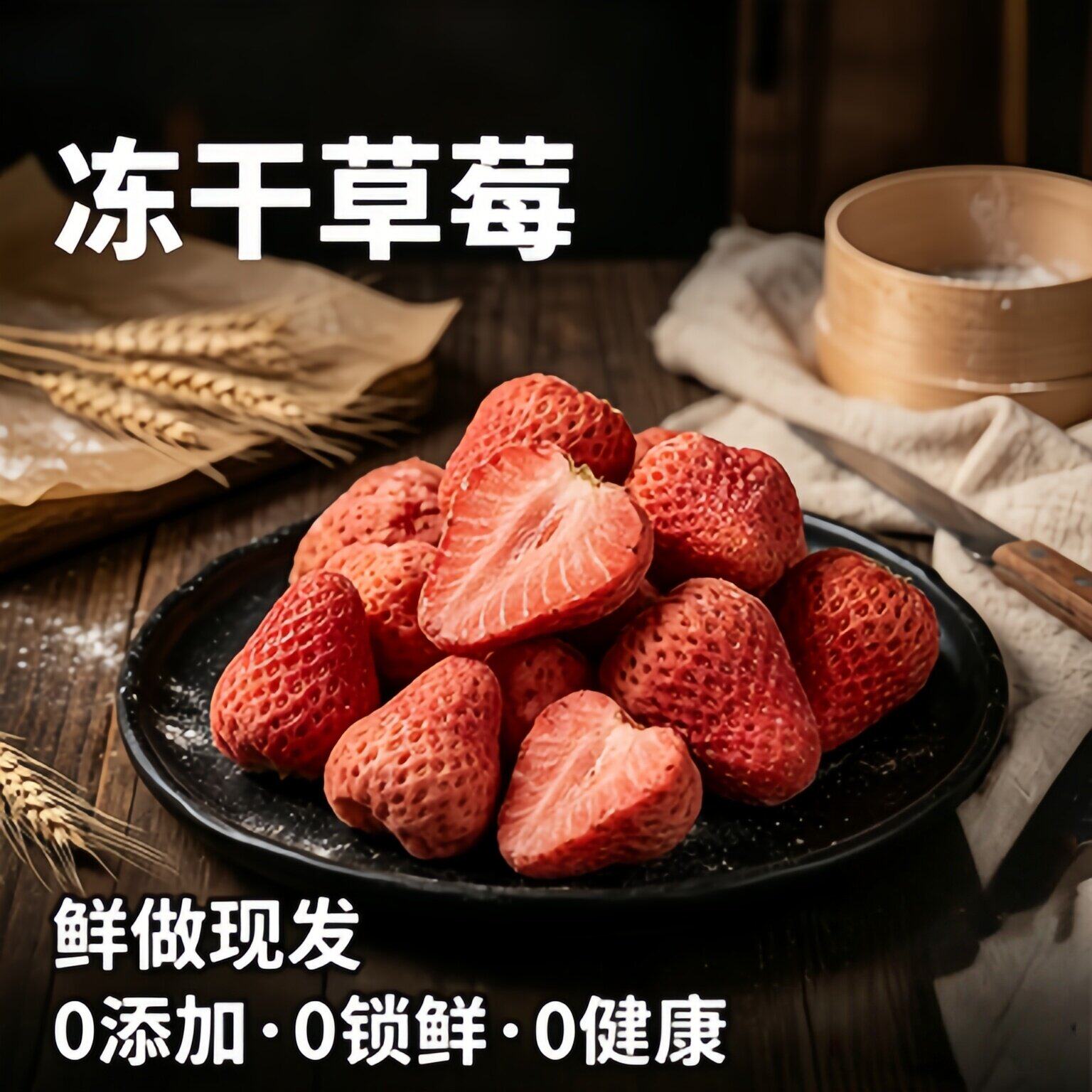 央妈推荐丹东冻干草莓新货整颗罐装烘焙专用雪花酥羊奶芙零食果干