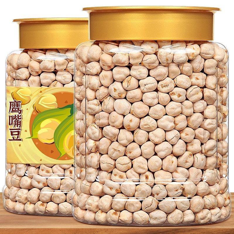 新货鹰嘴豆罐装500g熟即食无糖油添加新疆零食杂粮豆浆伴散装称斤