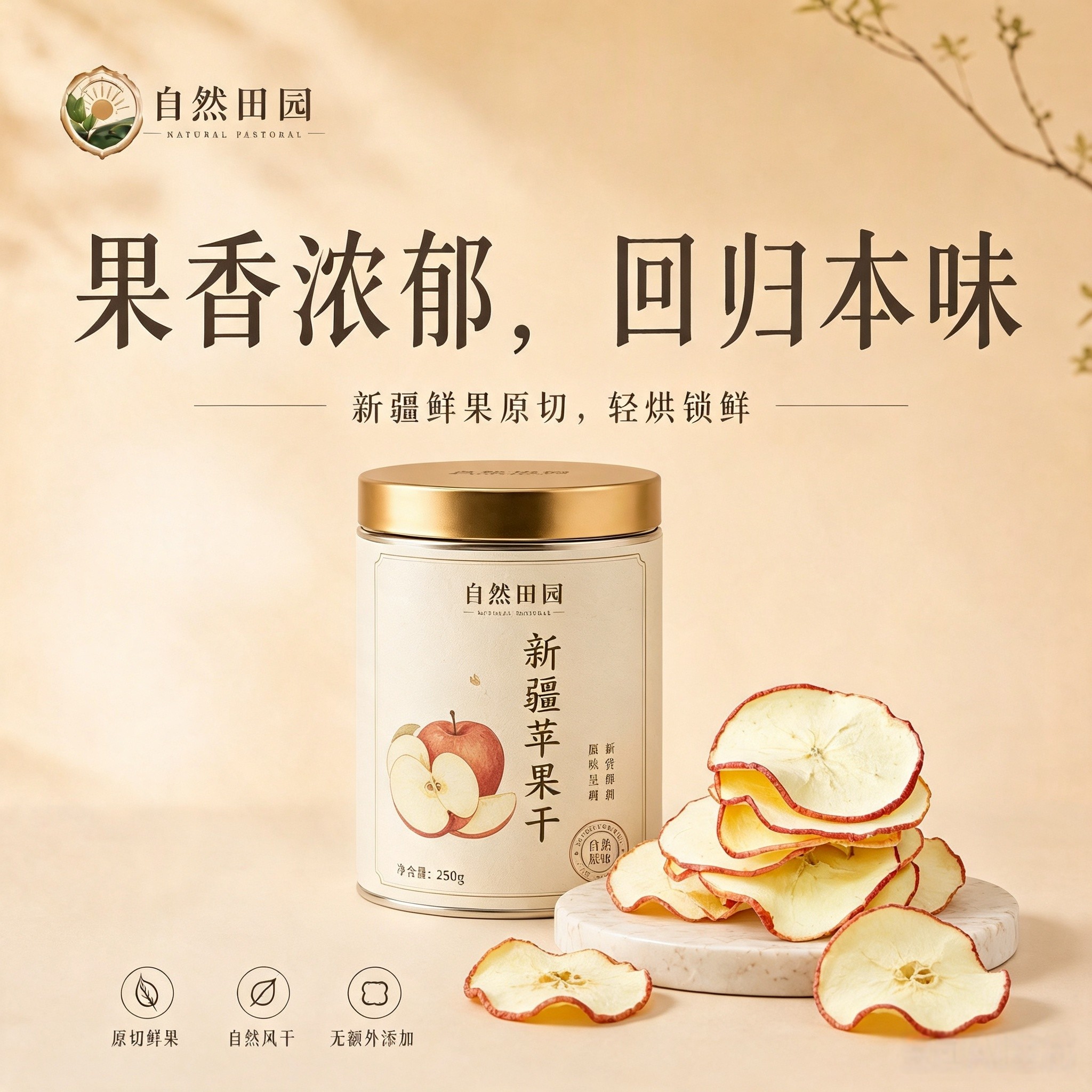 苹果干无糖无添加官方旗舰店新疆阿克苏原味纯正苹果片婴儿泡水