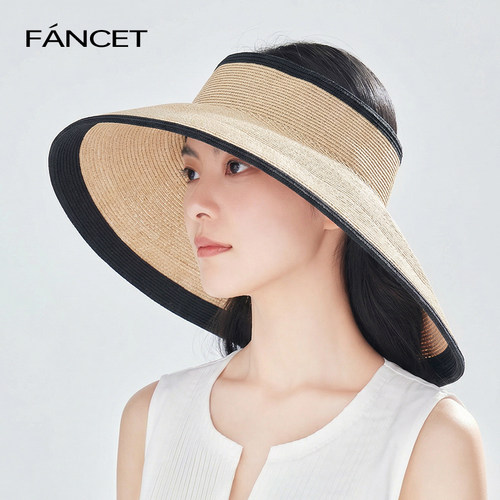 FANCET春夏超大帽檐空顶帽