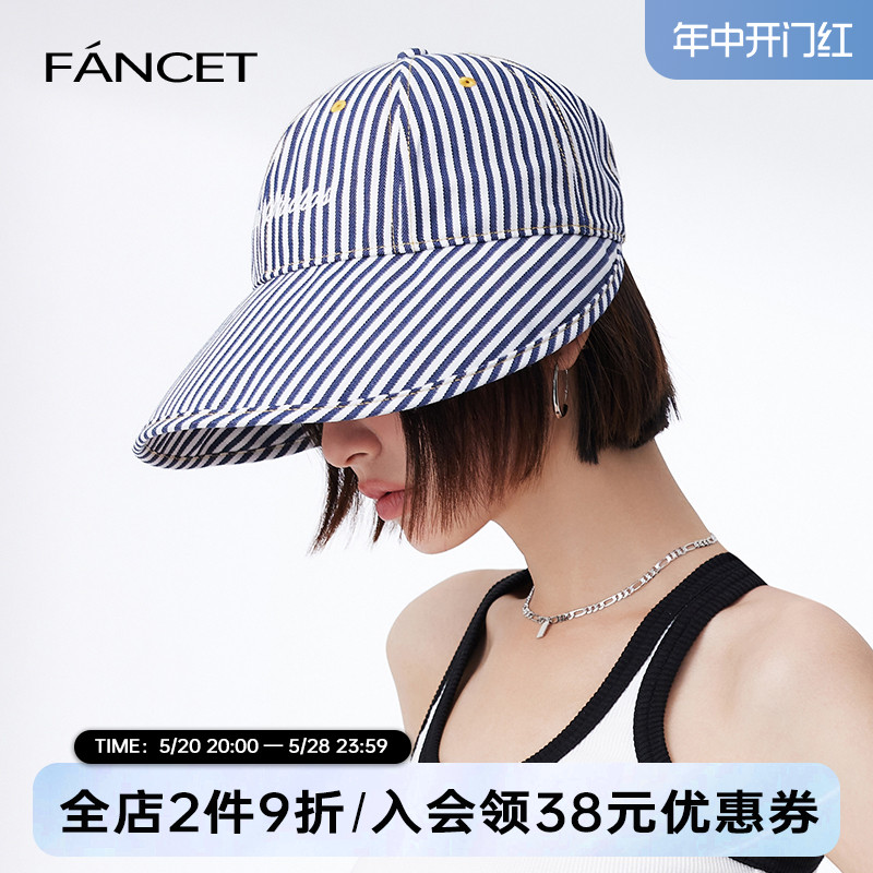 FANCET凡饰帽子女夏2024新款宽檐遮阳女防晒大帽檐潮流休闲渔夫帽