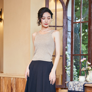 固执秋季新款通勤背心无袖针织衫毛衣女装12433MY08635