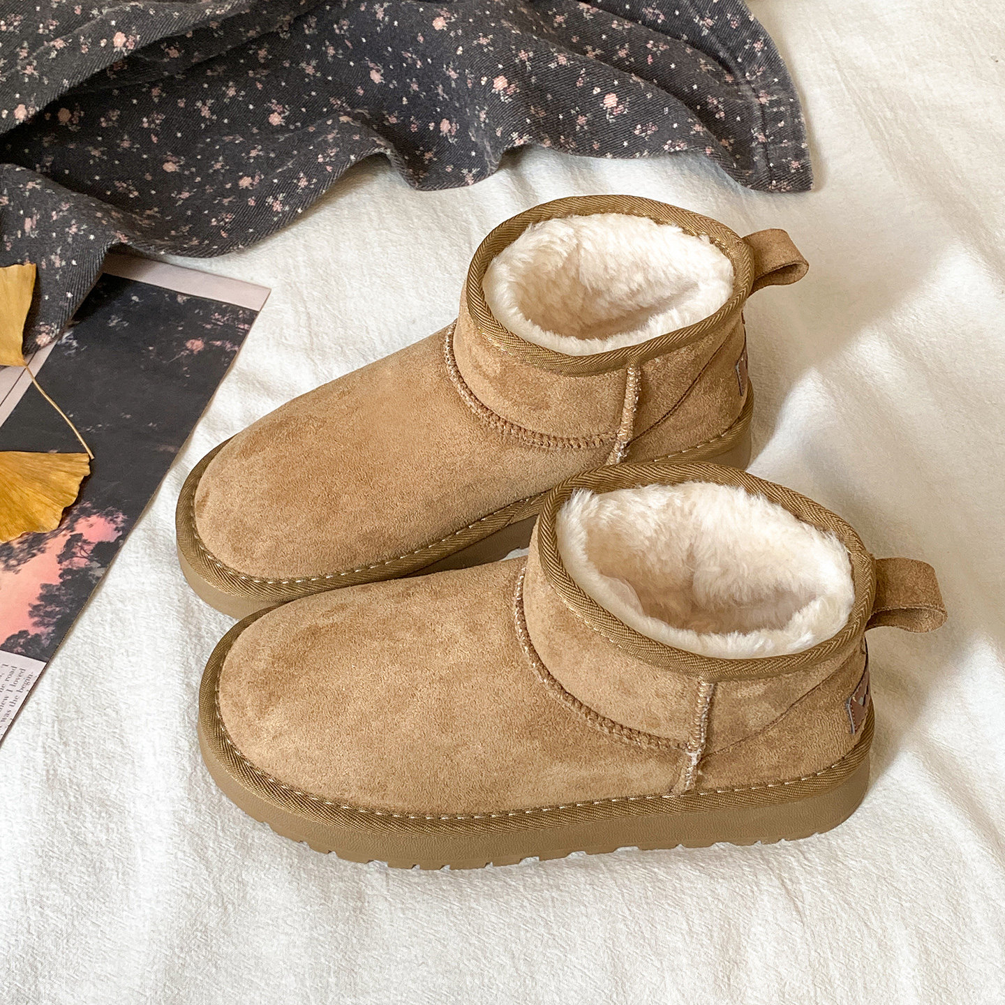 娇彤毛绒雪地靴冬季加绒加厚