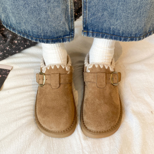 乐福鞋 娇彤复古加绒勃肯鞋 厚底棉鞋 2025冬天新款 休闲雪地靴 女款