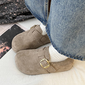 娇彤 扣带厚底复古百搭休闲博肯单鞋 全包勃肯鞋 女内增高2026新款