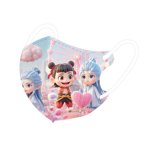 4-11岁3D立体儿童口罩哪吒独立包装男童女童敖丙粉色魔丸灵珠防