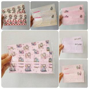 成人口罩LABUBU卡通印花三层防护独立包装抖音face mask高颜值