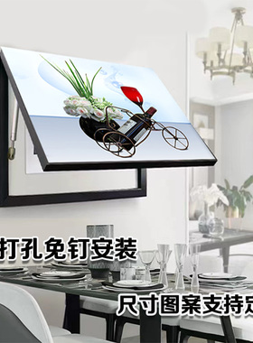 电表箱装饰画新款家用客厅画电表盒电闸箱盖子电表箱免打孔装饰画