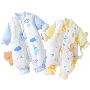 童泰婴儿衣服加厚冬装宝宝保暖连体衣新生儿纯棉外穿棉衣秋冬季